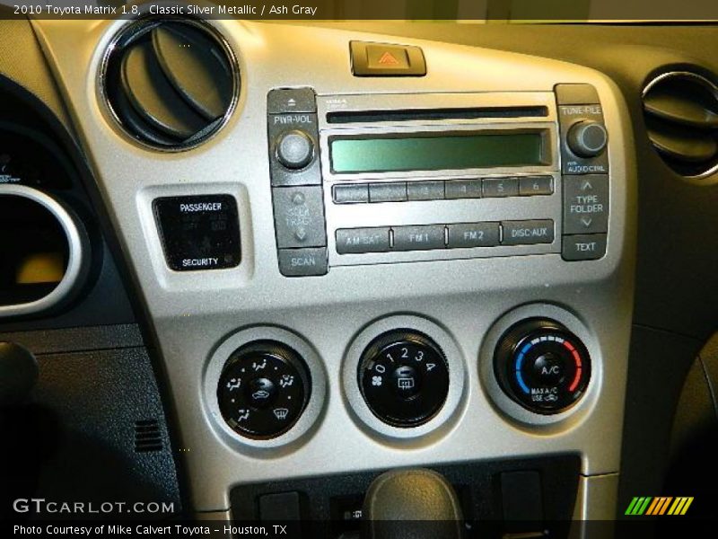 Classic Silver Metallic / Ash Gray 2010 Toyota Matrix 1.8