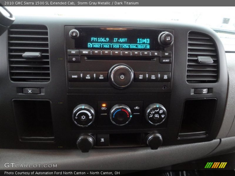 Controls of 2010 Sierra 1500 SL Extended Cab