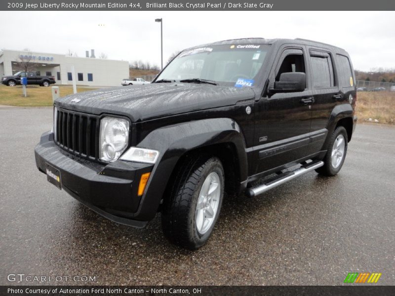 Brilliant Black Crystal Pearl / Dark Slate Gray 2009 Jeep Liberty Rocky Mountain Edition 4x4