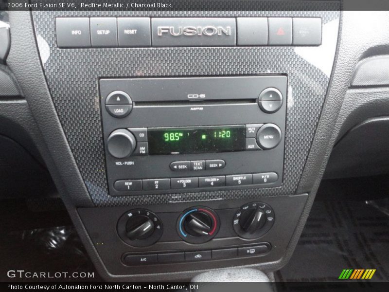 Redfire Metallic / Charcoal Black 2006 Ford Fusion SE V6