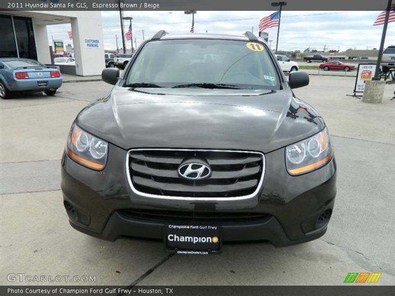 Espresso Brown / Beige 2011 Hyundai Santa Fe GLS