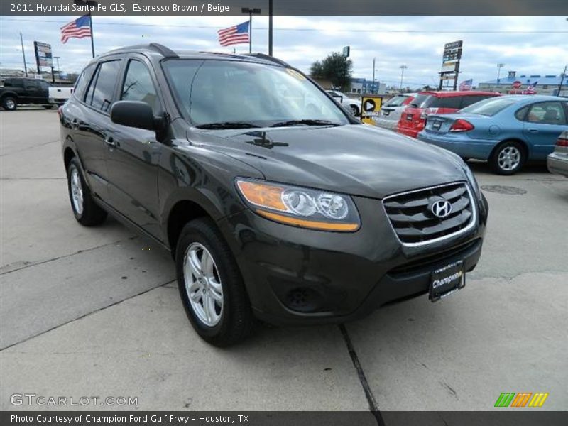 Espresso Brown / Beige 2011 Hyundai Santa Fe GLS