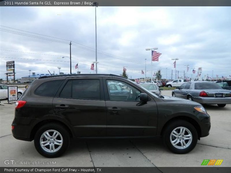 Espresso Brown / Beige 2011 Hyundai Santa Fe GLS