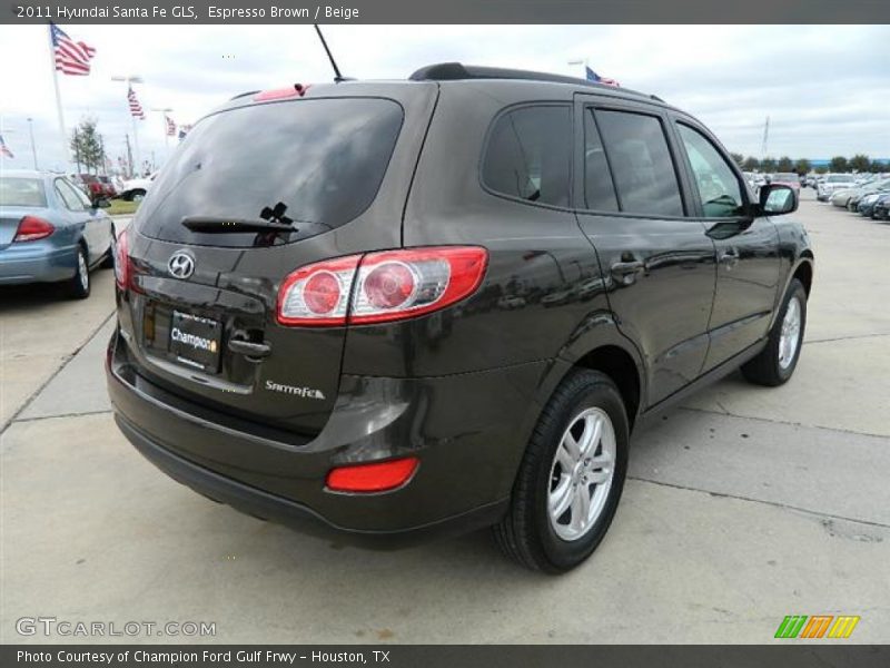 Espresso Brown / Beige 2011 Hyundai Santa Fe GLS