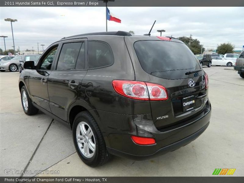 Espresso Brown / Beige 2011 Hyundai Santa Fe GLS