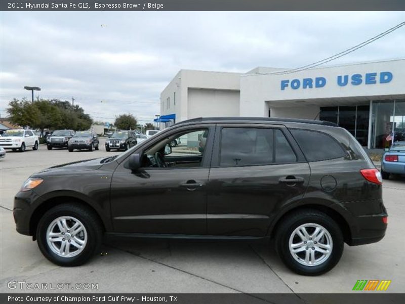 Espresso Brown / Beige 2011 Hyundai Santa Fe GLS