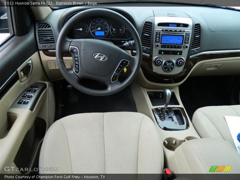 Espresso Brown / Beige 2011 Hyundai Santa Fe GLS