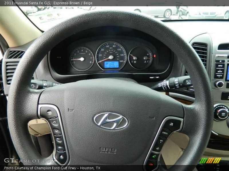 Espresso Brown / Beige 2011 Hyundai Santa Fe GLS