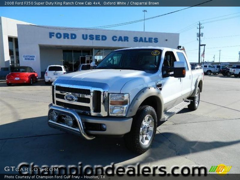 Oxford White / Chaparral Brown 2008 Ford F350 Super Duty King Ranch Crew Cab 4x4
