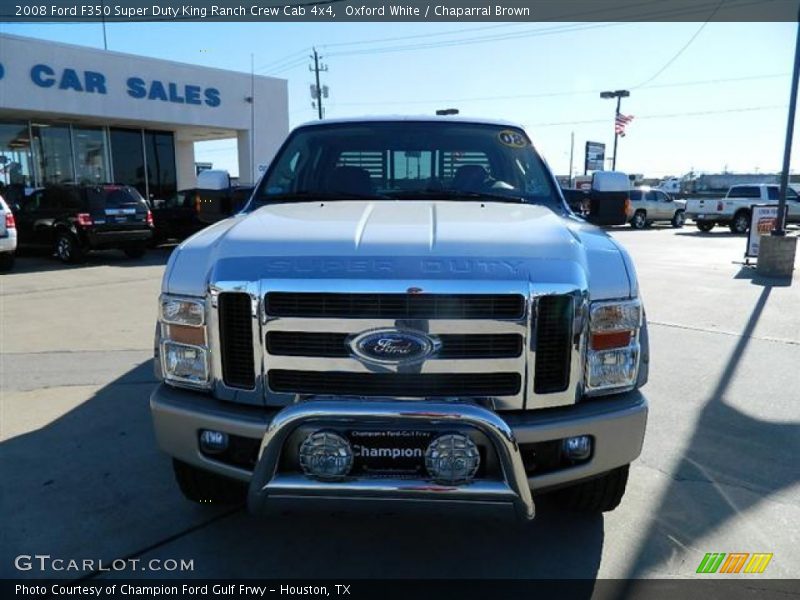 Oxford White / Chaparral Brown 2008 Ford F350 Super Duty King Ranch Crew Cab 4x4