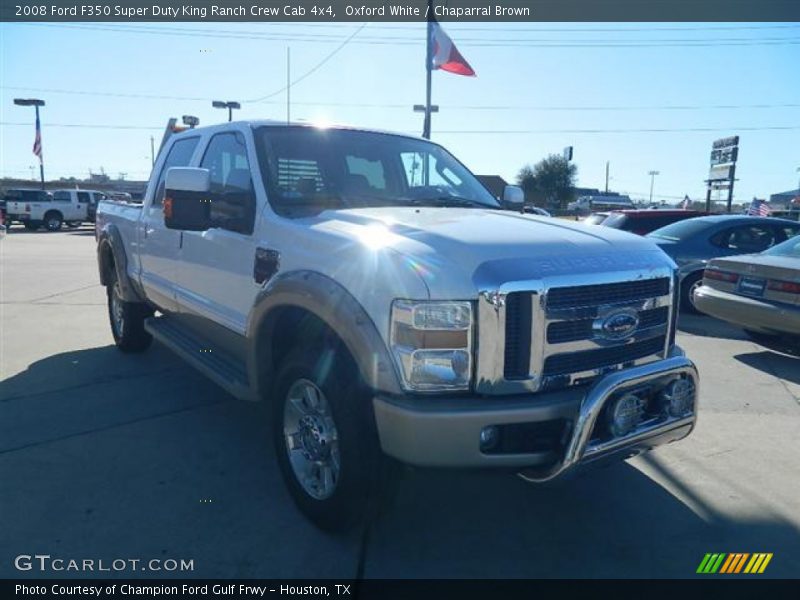 Oxford White / Chaparral Brown 2008 Ford F350 Super Duty King Ranch Crew Cab 4x4