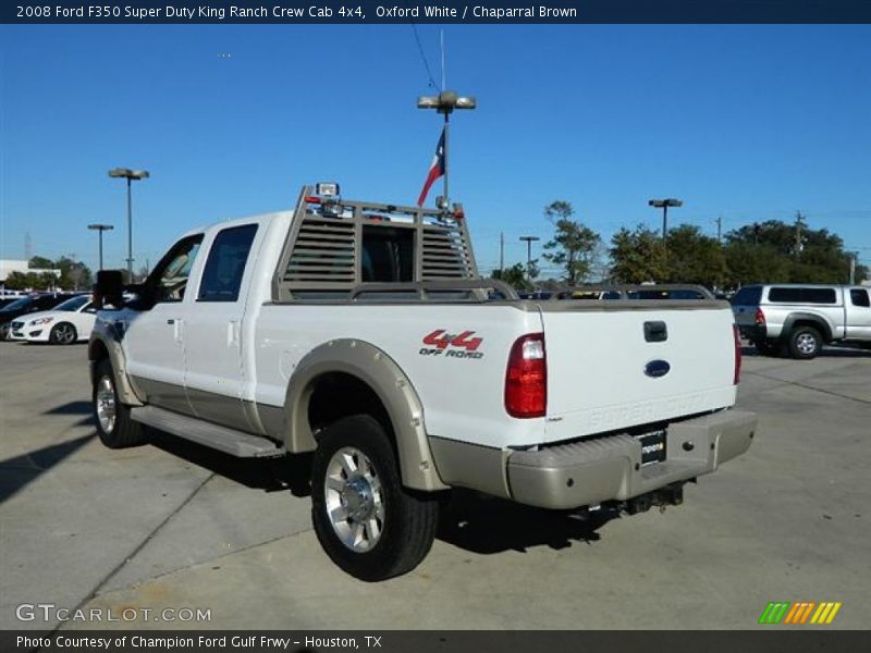 Oxford White / Chaparral Brown 2008 Ford F350 Super Duty King Ranch Crew Cab 4x4