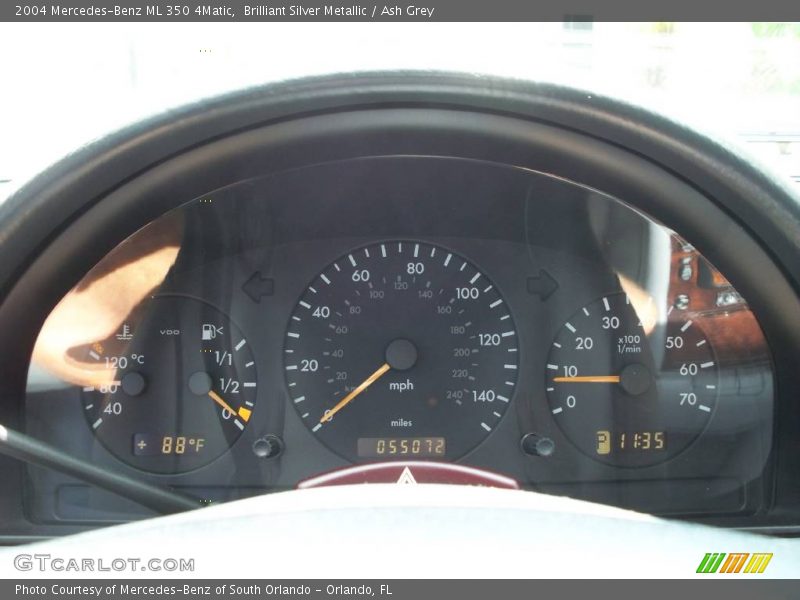 Brilliant Silver Metallic / Ash Grey 2004 Mercedes-Benz ML 350 4Matic