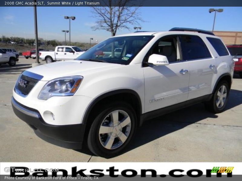 Summit White / Light Titanium 2008 GMC Acadia SLT