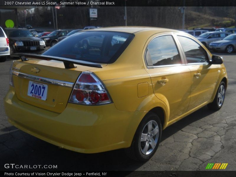 Summer Yellow / Charcoal Black 2007 Chevrolet Aveo LS Sedan