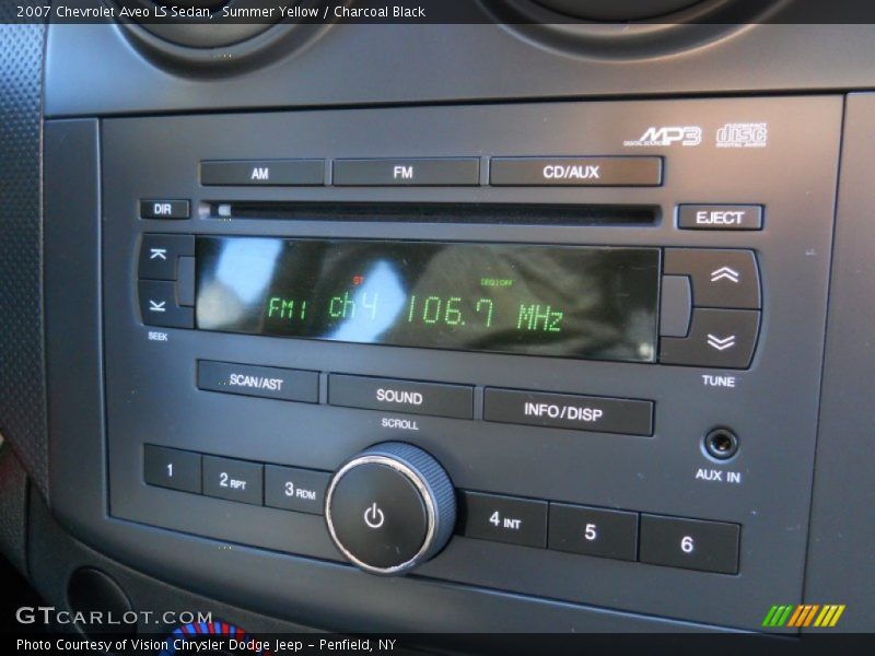 Summer Yellow / Charcoal Black 2007 Chevrolet Aveo LS Sedan