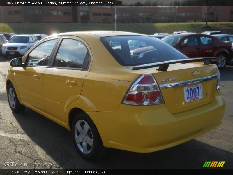 Summer Yellow / Charcoal Black 2007 Chevrolet Aveo LS Sedan