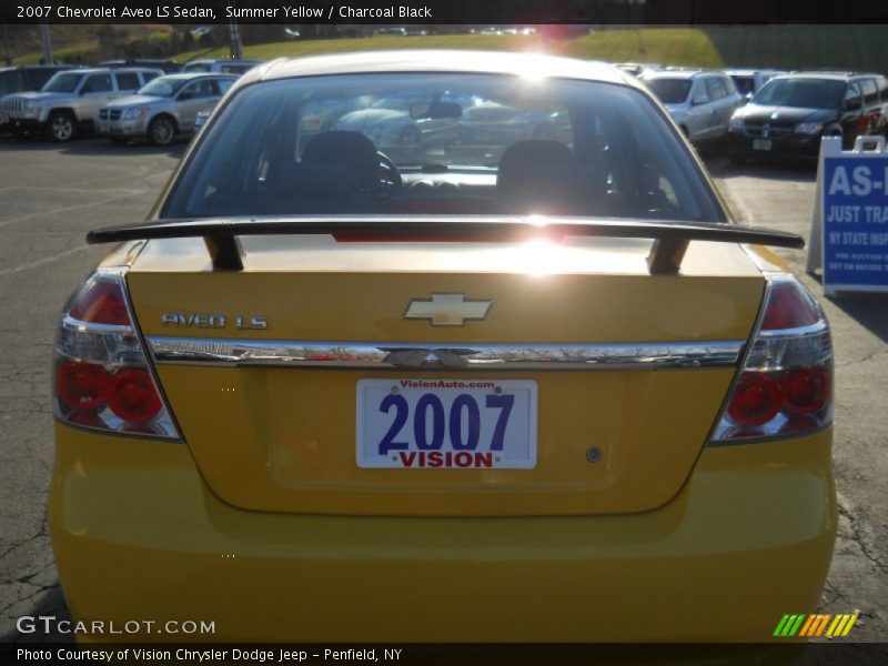 Summer Yellow / Charcoal Black 2007 Chevrolet Aveo LS Sedan