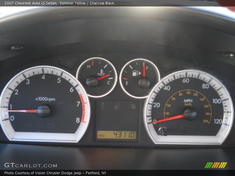 Summer Yellow / Charcoal Black 2007 Chevrolet Aveo LS Sedan