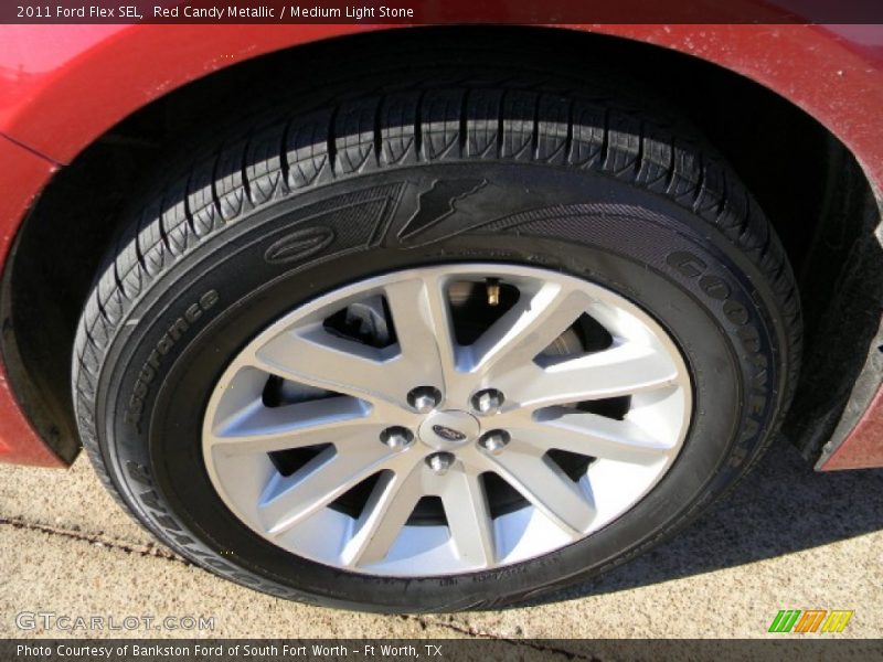 Red Candy Metallic / Medium Light Stone 2011 Ford Flex SEL