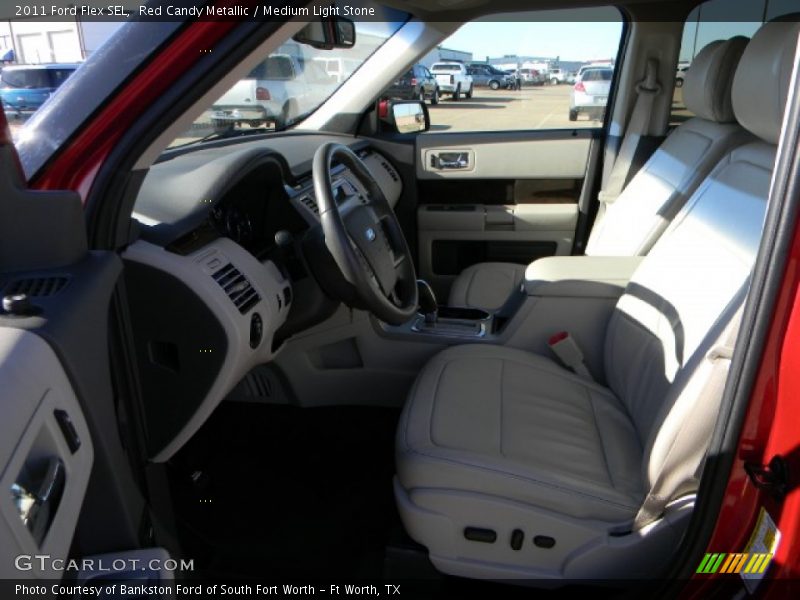 Red Candy Metallic / Medium Light Stone 2011 Ford Flex SEL