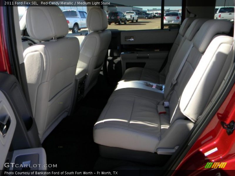 Red Candy Metallic / Medium Light Stone 2011 Ford Flex SEL