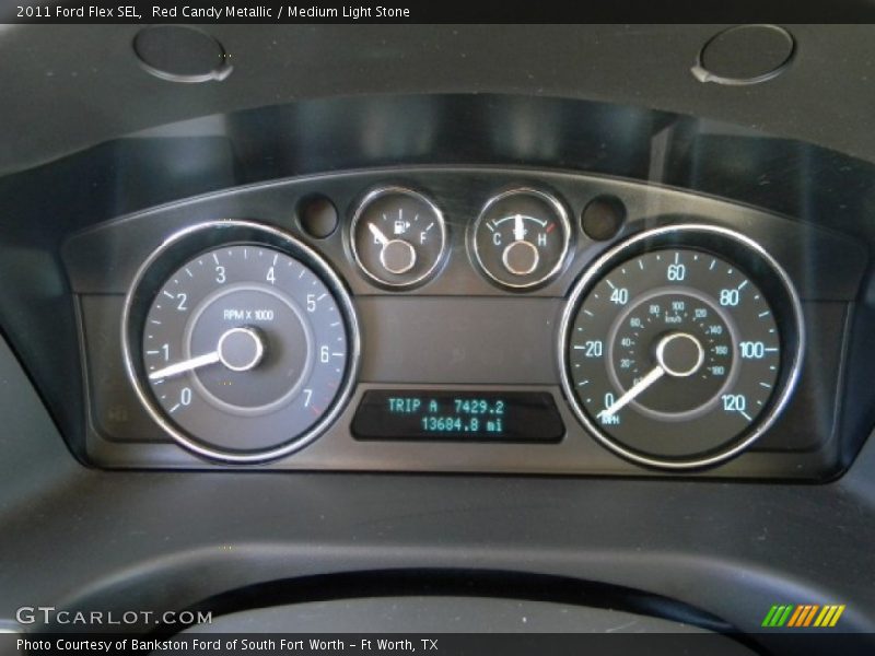 Red Candy Metallic / Medium Light Stone 2011 Ford Flex SEL
