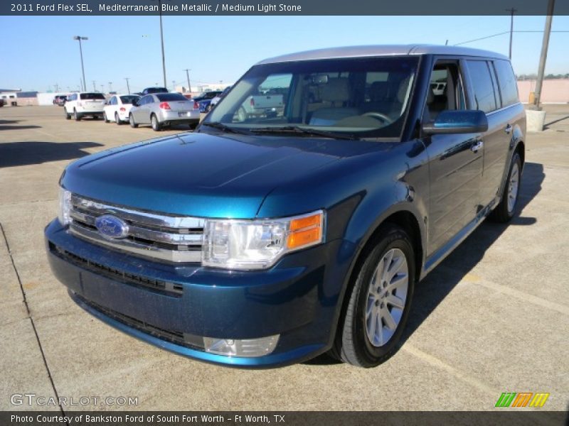 Mediterranean Blue Metallic / Medium Light Stone 2011 Ford Flex SEL