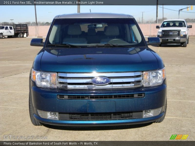 Mediterranean Blue Metallic / Medium Light Stone 2011 Ford Flex SEL