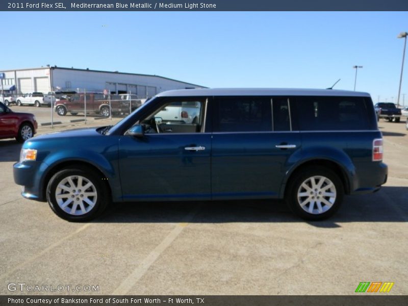 Mediterranean Blue Metallic / Medium Light Stone 2011 Ford Flex SEL