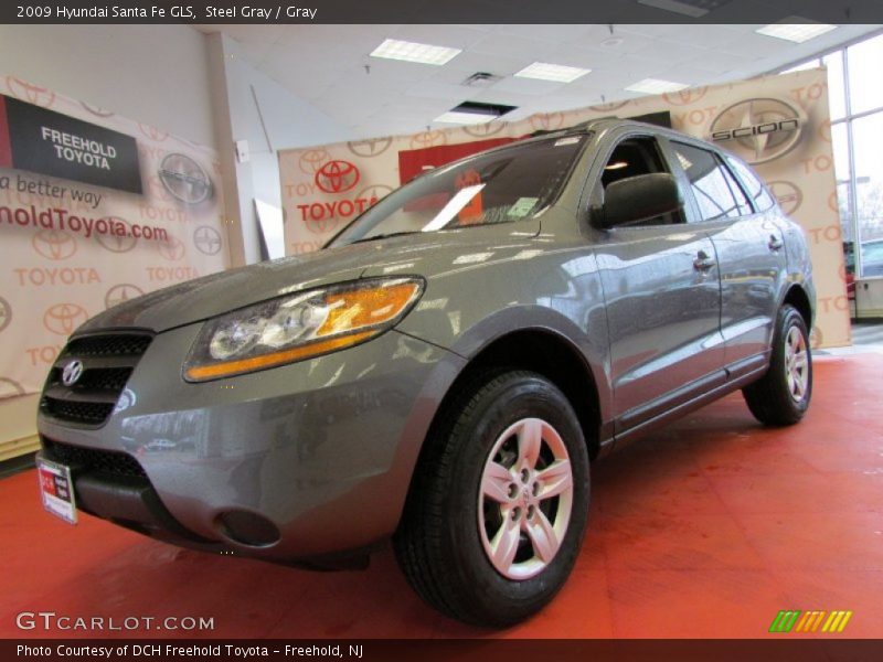 Steel Gray / Gray 2009 Hyundai Santa Fe GLS