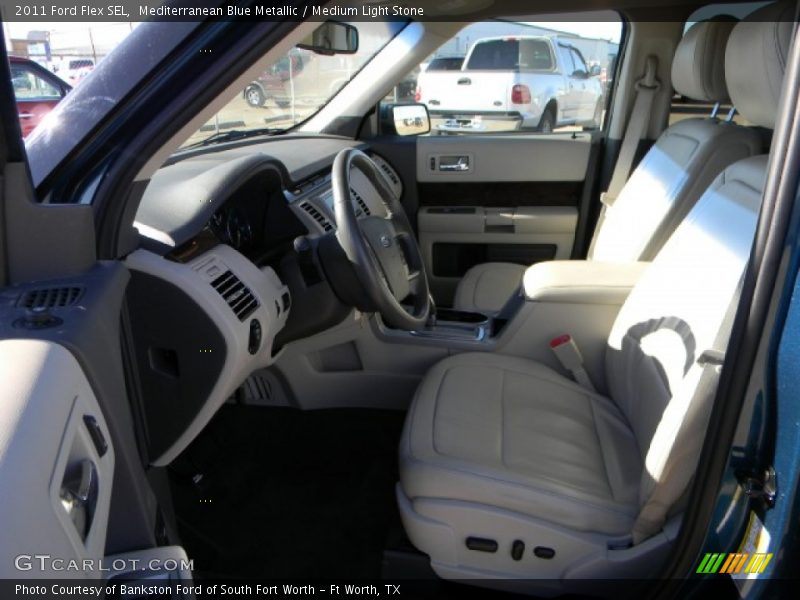 Mediterranean Blue Metallic / Medium Light Stone 2011 Ford Flex SEL