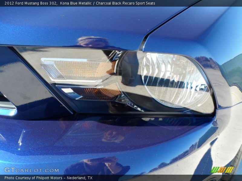 Kona Blue Metallic / Charcoal Black Recaro Sport Seats 2012 Ford Mustang Boss 302