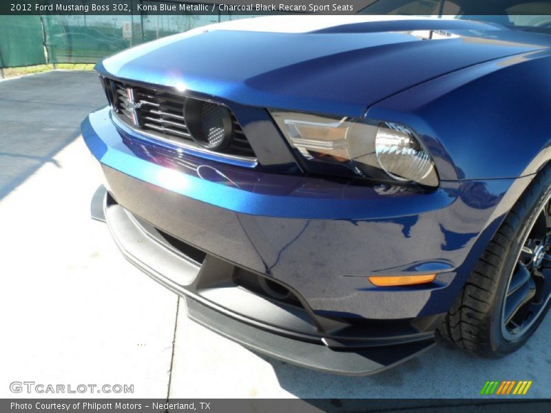 Kona Blue Metallic / Charcoal Black Recaro Sport Seats 2012 Ford Mustang Boss 302