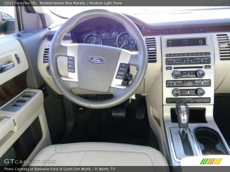 Mediterranean Blue Metallic / Medium Light Stone 2011 Ford Flex SEL