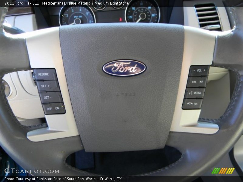 Mediterranean Blue Metallic / Medium Light Stone 2011 Ford Flex SEL