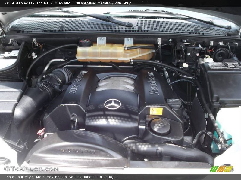 Brilliant Silver Metallic / Ash Grey 2004 Mercedes-Benz ML 350 4Matic
