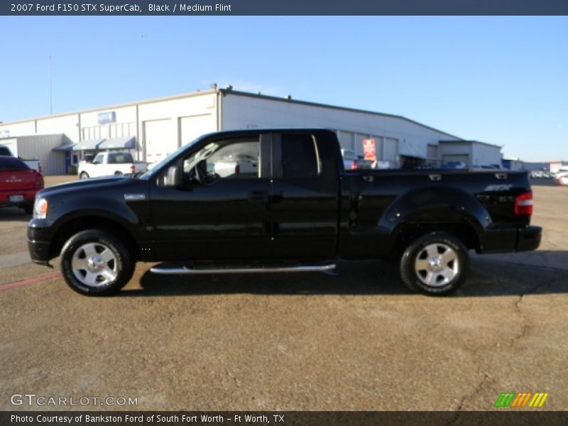 Black / Medium Flint 2007 Ford F150 STX SuperCab