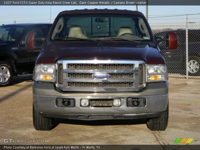 Dark Copper Metallic / Castano Brown Leather 2007 Ford F250 Super Duty King Ranch Crew Cab