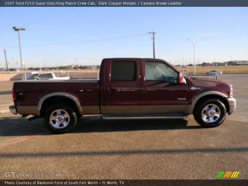 Dark Copper Metallic / Castano Brown Leather 2007 Ford F250 Super Duty King Ranch Crew Cab