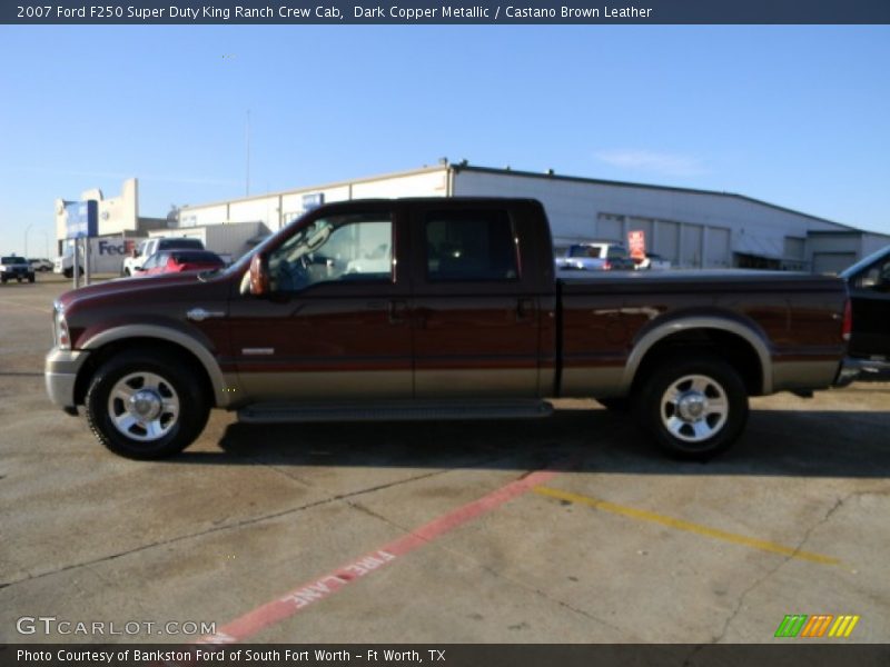 Dark Copper Metallic / Castano Brown Leather 2007 Ford F250 Super Duty King Ranch Crew Cab