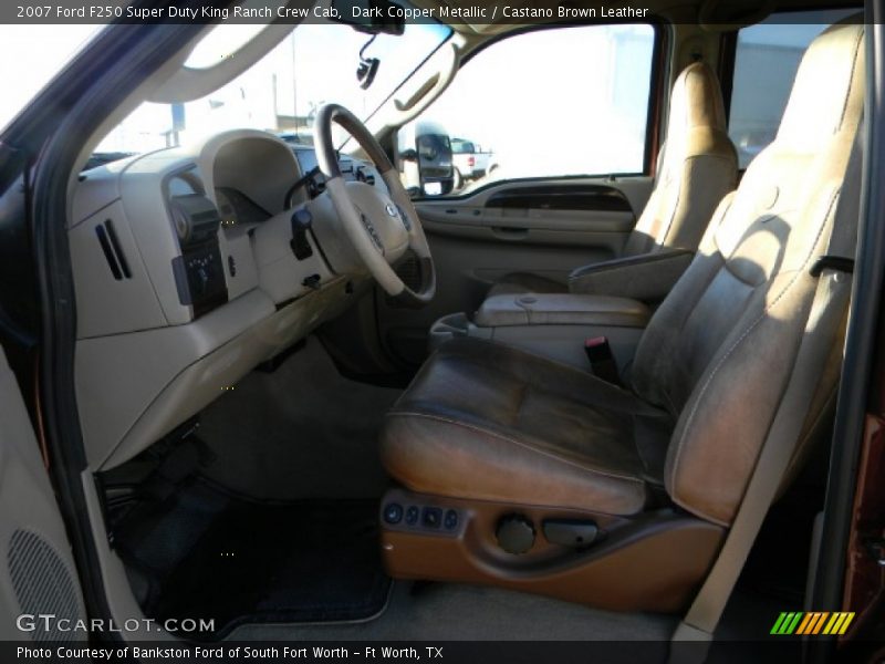  2007 F250 Super Duty King Ranch Crew Cab Castano Brown Leather Interior