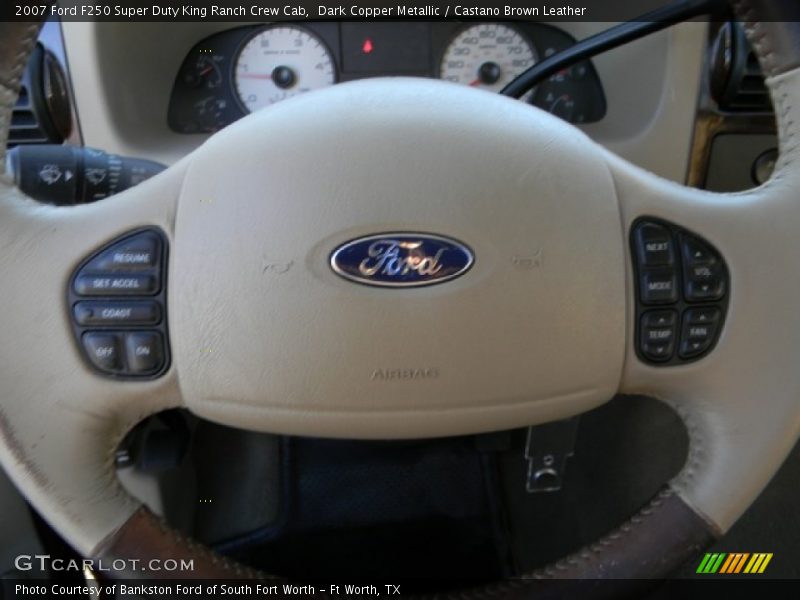 Dark Copper Metallic / Castano Brown Leather 2007 Ford F250 Super Duty King Ranch Crew Cab