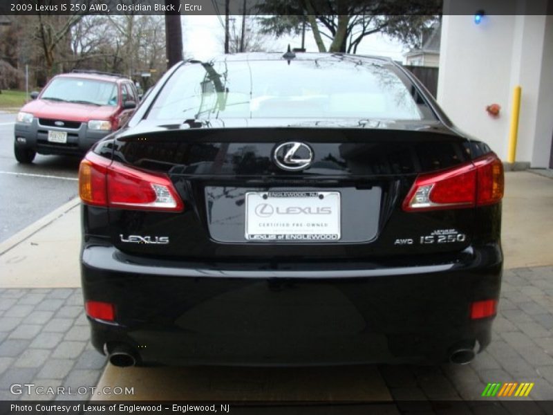 Obsidian Black / Ecru 2009 Lexus IS 250 AWD