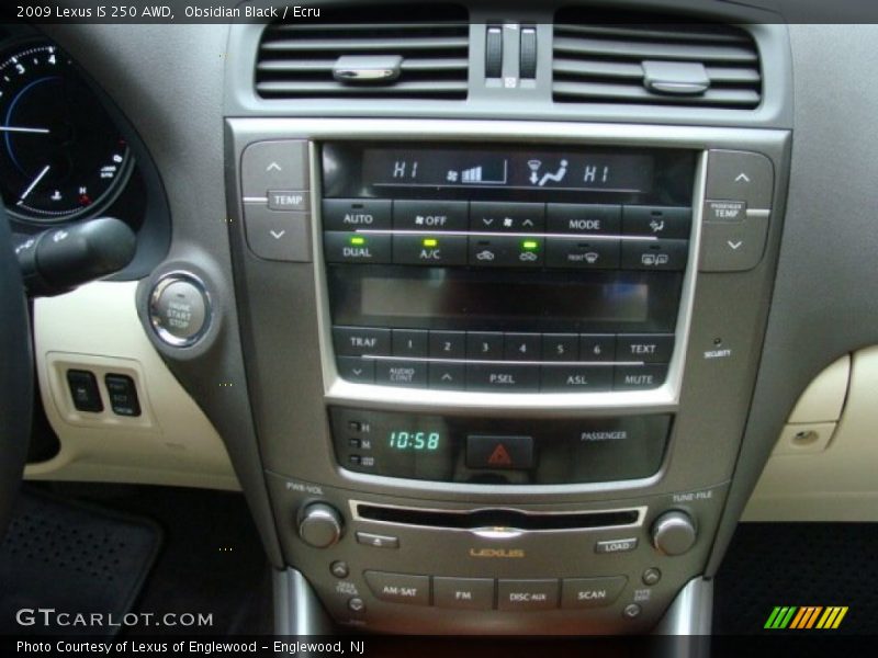 Obsidian Black / Ecru 2009 Lexus IS 250 AWD