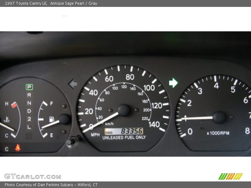 Antique Sage Pearl / Gray 1997 Toyota Camry LE