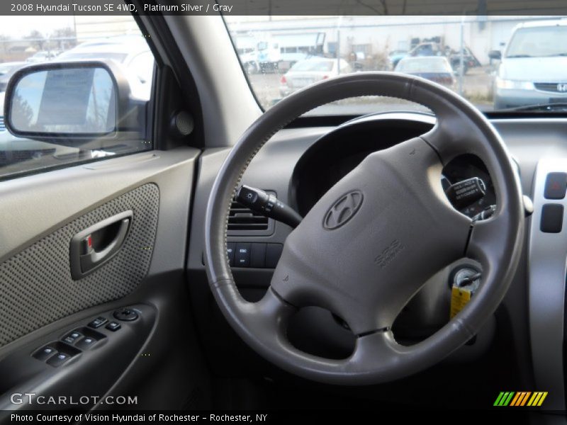 Platinum Silver / Gray 2008 Hyundai Tucson SE 4WD