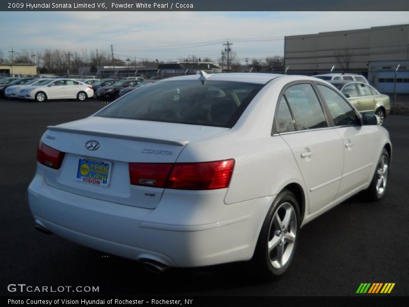 Powder White Pearl / Cocoa 2009 Hyundai Sonata Limited V6