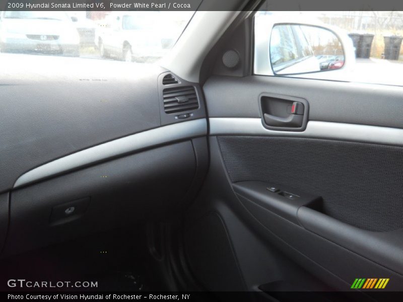 Powder White Pearl / Cocoa 2009 Hyundai Sonata Limited V6