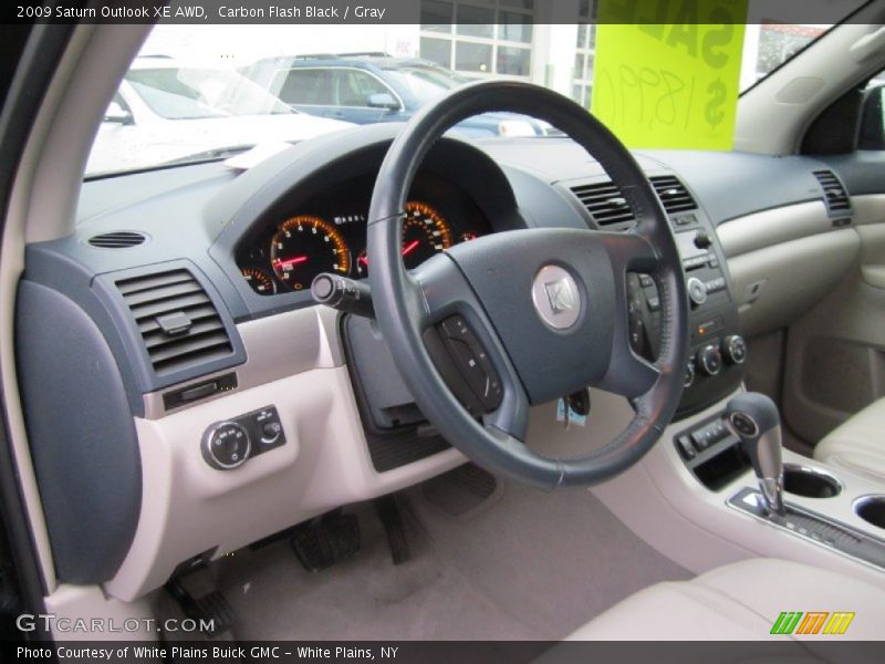 Carbon Flash Black / Gray 2009 Saturn Outlook XE AWD